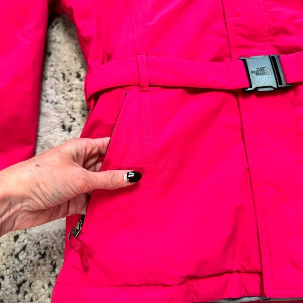 The North Face Greenland Jacket Belted Ski Parka Hyvent 550 Down Pink  L 14/16